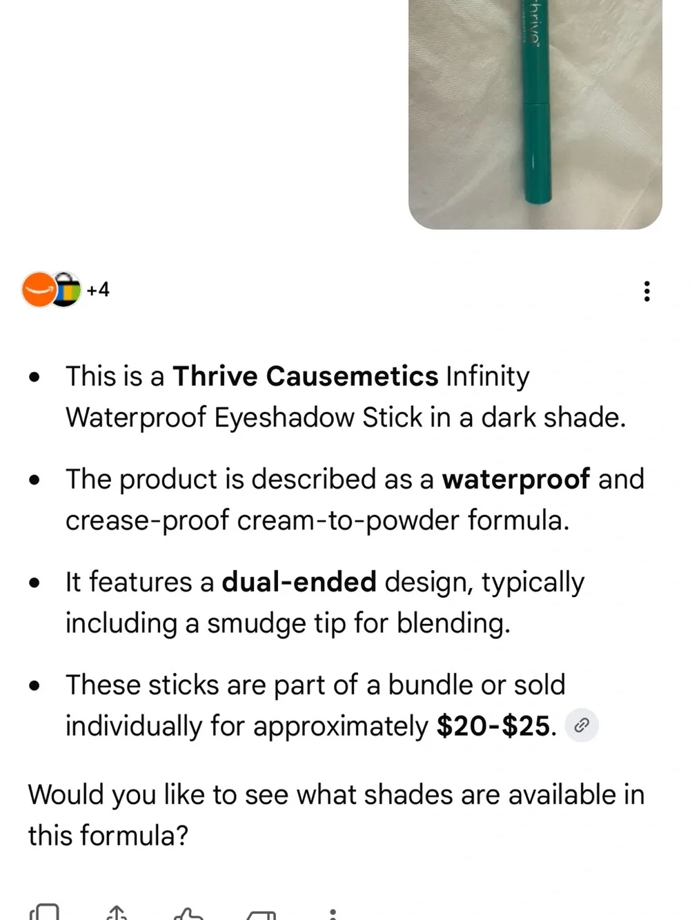 Thrive Eyeshadow Stick with Sponge Applicator